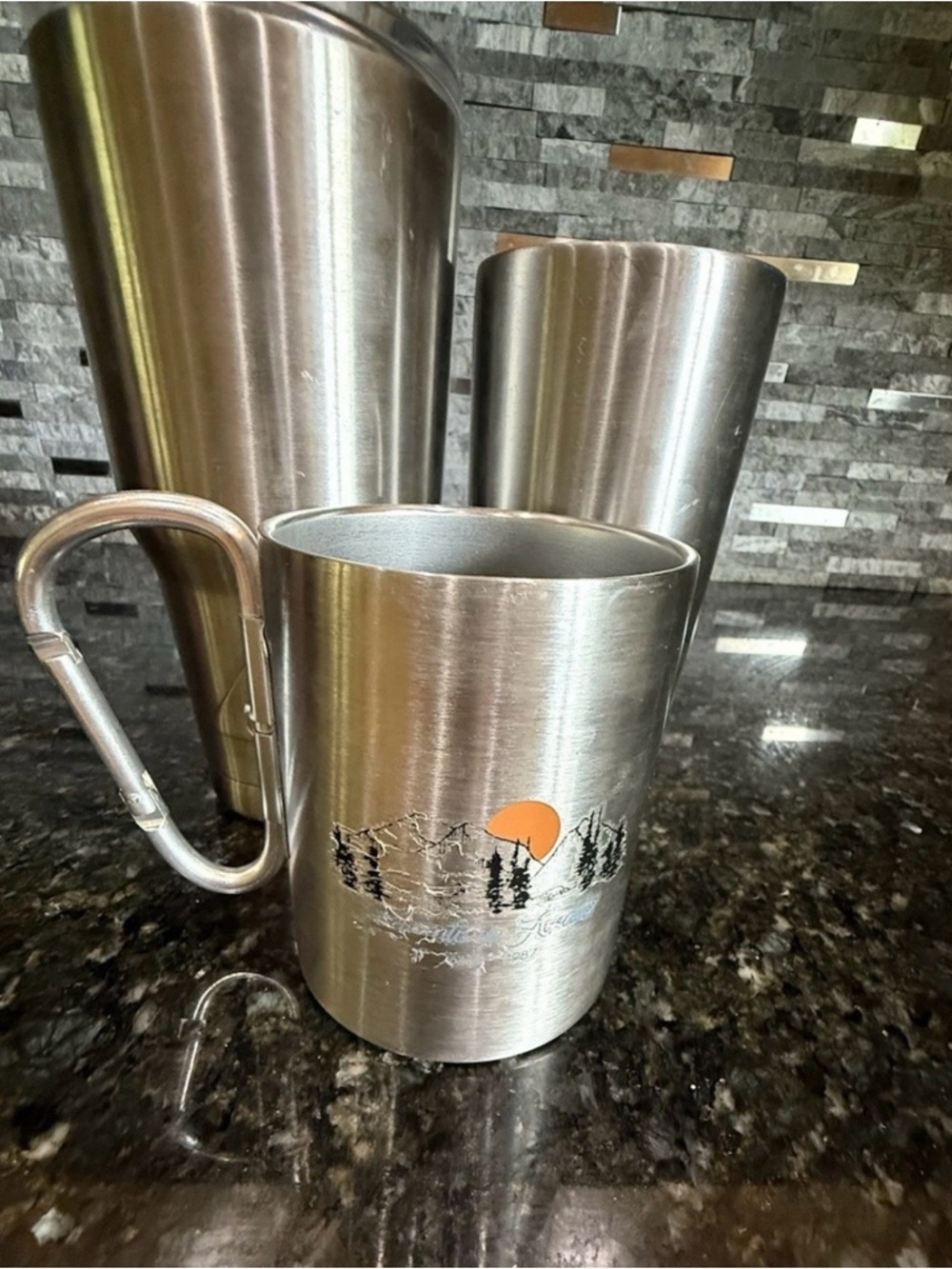 Set of three Ozark Trail Stainless Steel Travel Cups/Mug